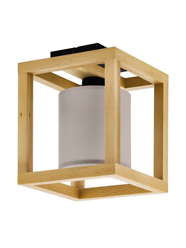 EGLO Stars of Light GRANADOS loftlampe E27 300x300 sort/træ/cappuccino FSC