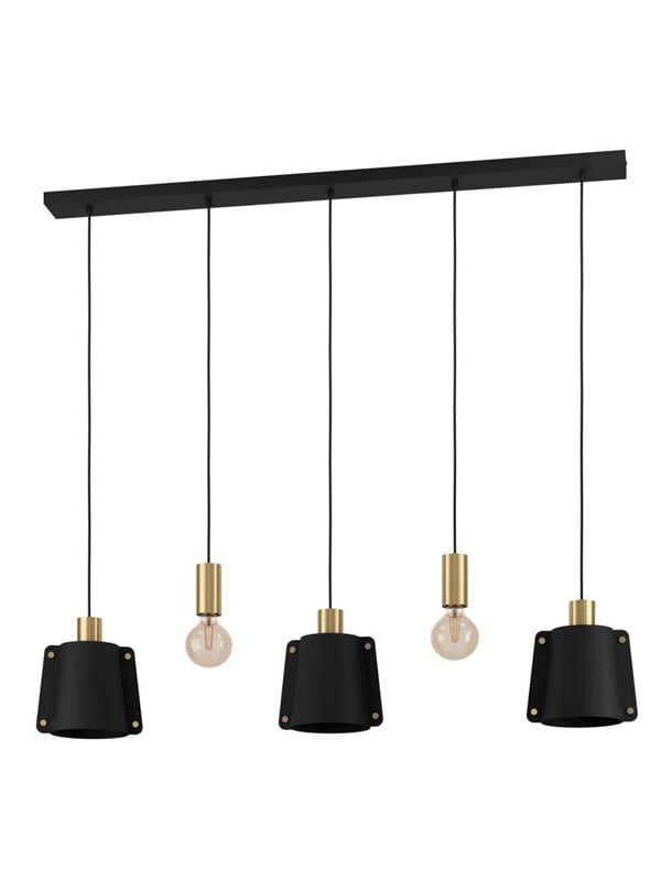 EGLO Stars of Light MAJAGUA langbordspendel 5L E27 sort/børstet messing