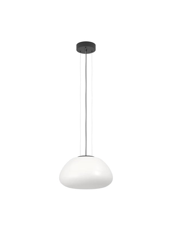 Balmes hængelampe, hvid, Ø 42 cm, glas - Stars of Light - Stue - Moderne - Med skærm
