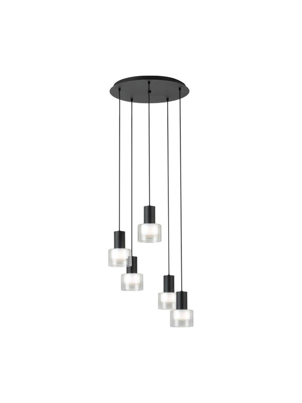 EGLO Stars of Light MOLINEROS klyngependel 5xGU10 Ø530 sort/klar