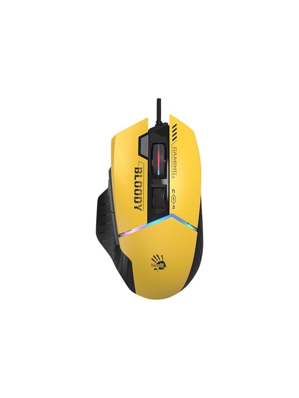 A4Tech Bloody W95 Max Sports - Mus - Optisk - 8 knapper - Gul