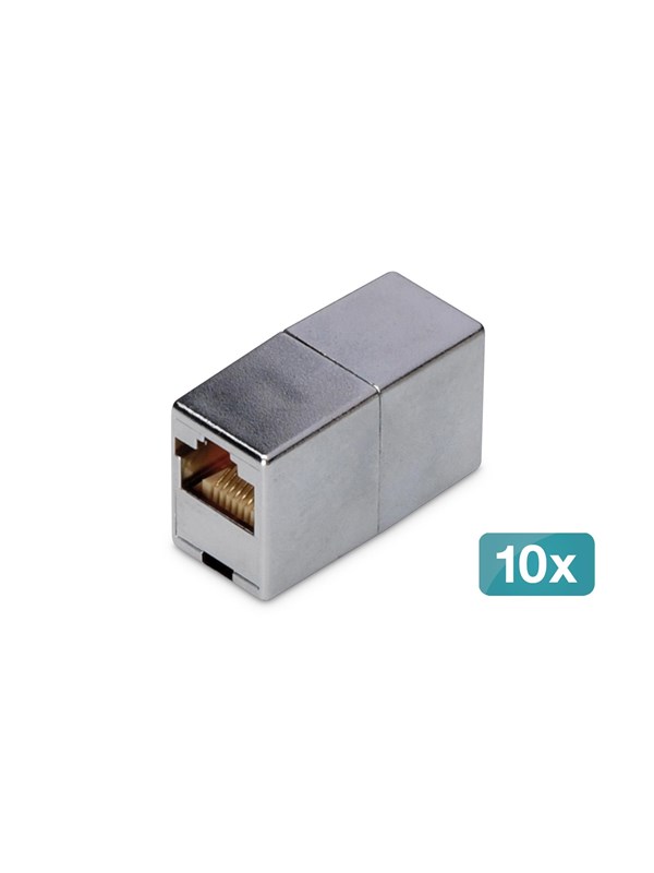 DIGITUS CAT 5e Modular Coupler (10-Pack) - Sølv