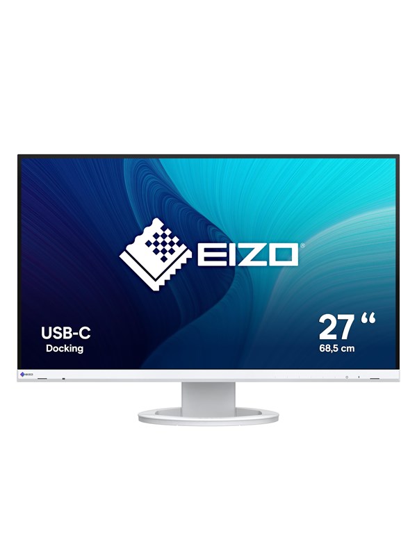 27" skærm EIZO FlexScan EV2720S, QHD, IPS, hvid, USB-C docking