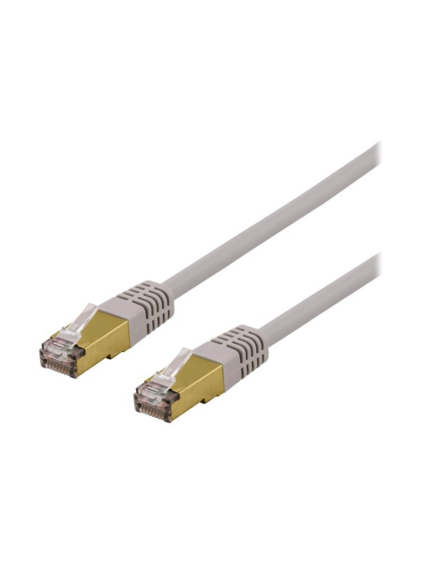 Deltaco patch cable - 50 cm - grey - Grå - 0.5m