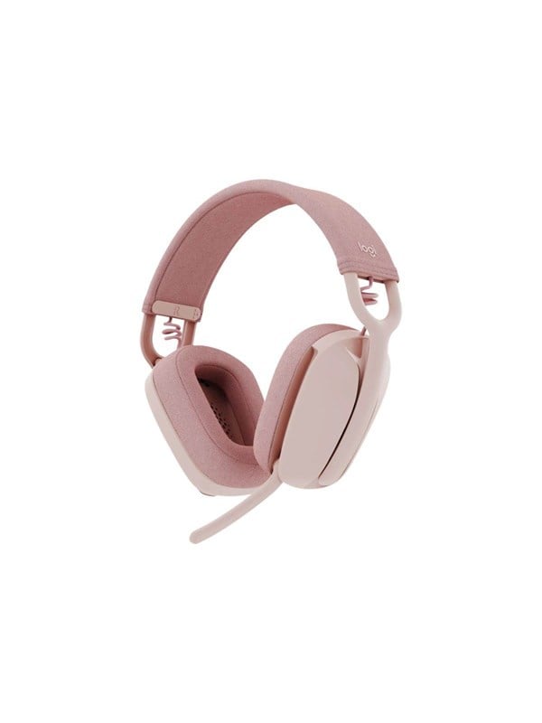 Logitech Zone Vibe Wireless - Headset - fuld størrelse - Bluetooth - trådløs - USB-C via Bluetooth adapter - rose - Certified for Microsoft Teams