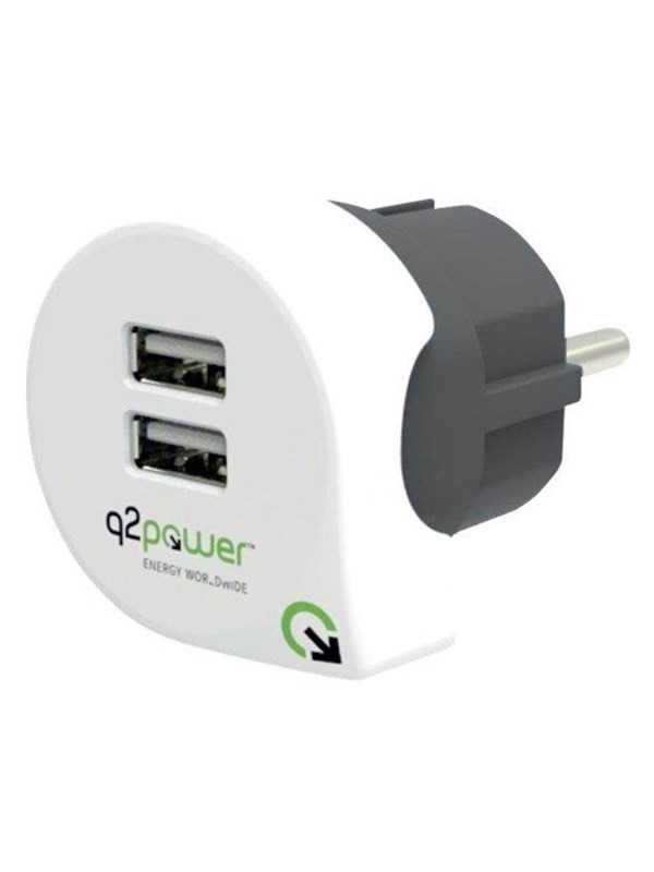 Q2Power 2-Port 24W USB-A Oplader