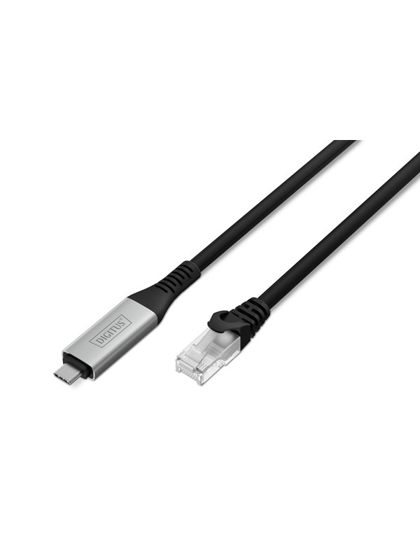 DIGITUS USB-C 3.2 Gen1 to RJ45 Adapter - 3m - Sort - 3m