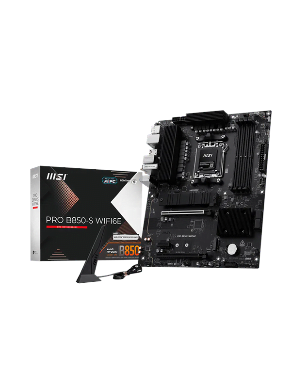 MSI PRO B850-S WIFI6E Bundkort - AMD B850 - AMD AM5 - DDR5 RAM - ATX