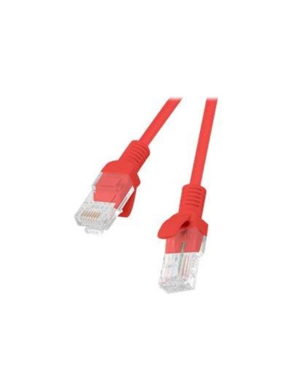 Lanberg CAT 5e Ikke afskærmet parsnoet (UTP) 25cm Patchkabel Rød RAL 3017