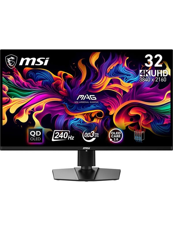 31.5" MSI MAG 321UPX QD-OLED - 3840x2160 (4K) - 240Hz - QD-OLED billede