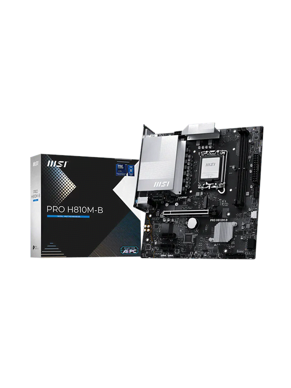 MSI PRO H810M-B Bundkort - Intel H810 - Intel LGA1851 - DDR5 RAM - Micro-ATX