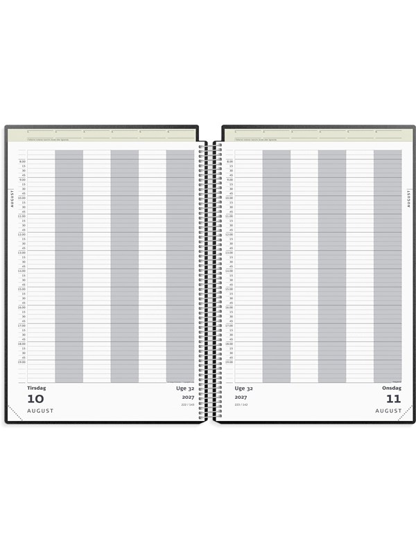 Mayland 2027 27220000 aftalekalender A4, 31,8x23,5cm sort