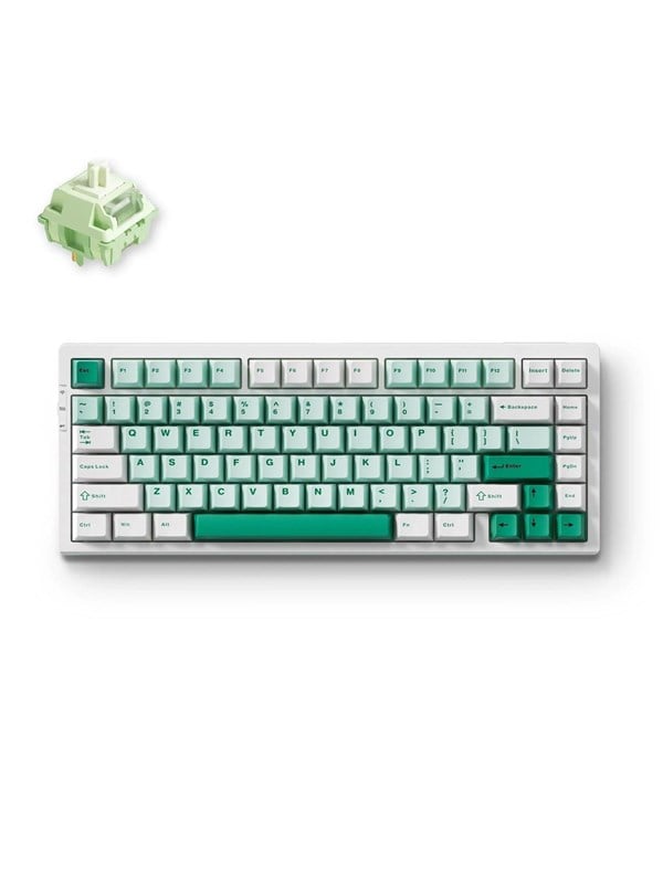 MCHOSE G75 Pro Wireless Gasket Mounted (Green - Huano Matcha Latte V2) - Gaming Tastatur - Uden Numpad - Amerikansk engelsk - Grøn