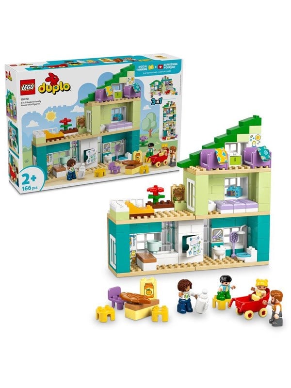 LEGO DUPLO 10470 3-i-1 Moderne familiehus med figurer billede