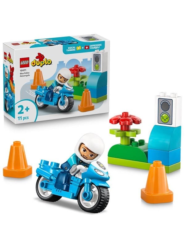 LEGO DUPLO 10471 Blå politimotorcykel billede