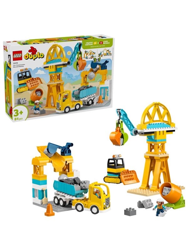LEGO DUPLO 10476 3-i-1 Byggeplads med køretøjer billede