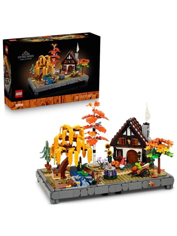 LEGO Icons 11372 Efterårshave ved Hytten - byggesæt til voksne (18+)