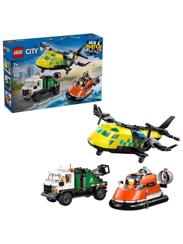 LEGO City Great Vehicles fly-, servicebil- og luftpudebåd-remix 60505