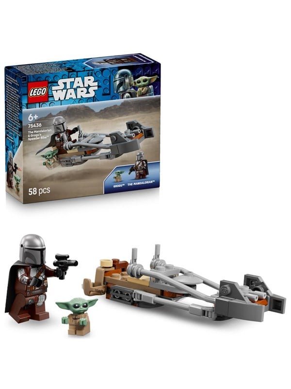 LEGO Star Wars 75436 Mandalorianeren og Grogus speederbike
