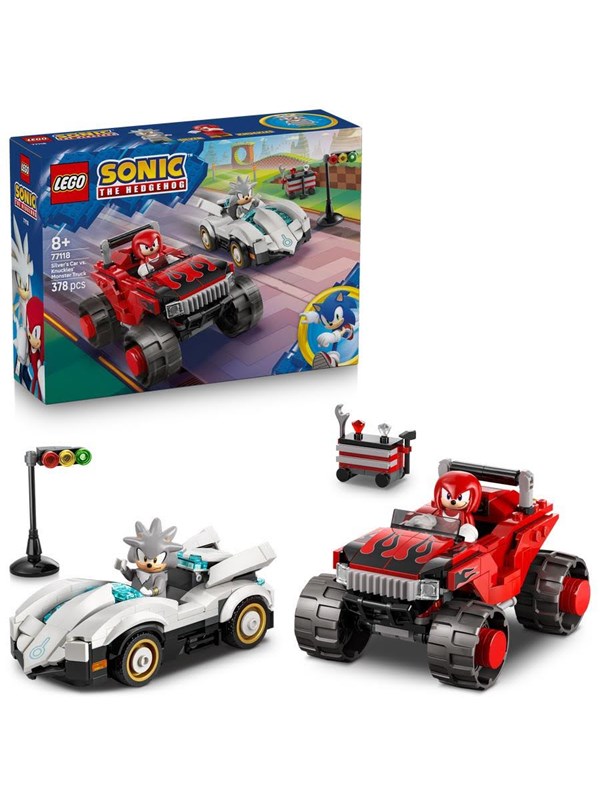 LEGO ® Sonic the Hedgehogâ¢ - Silvers bil mod Knucklesâ monstertruck - GEEKD.dk