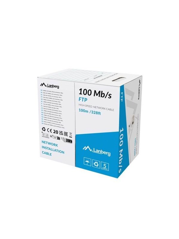Lanberg bulk cable - 100 m - grey - Grå - 100m