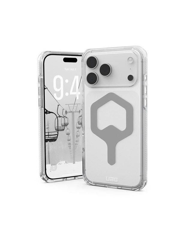 Urban Armor Gear Plyo MagSafe Cover til iPhone 17 Pro Max - Sølv/Transparent
