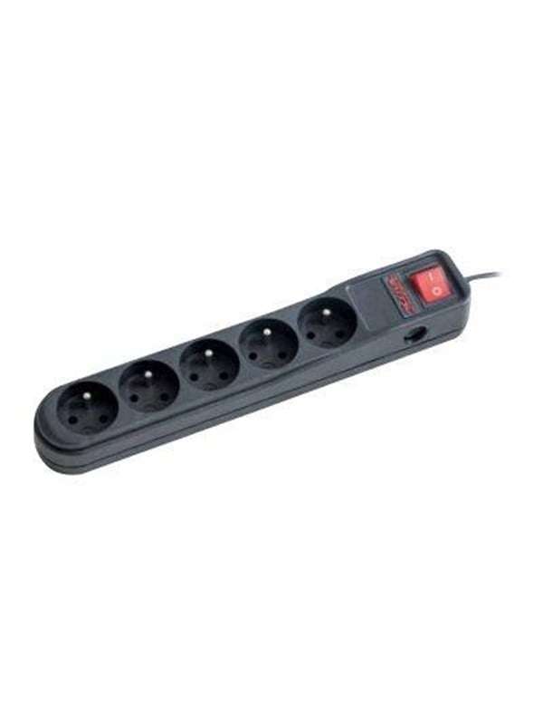Armac ARC 5 Strømstødsbeskytter 5-stik 10A Sort 5m