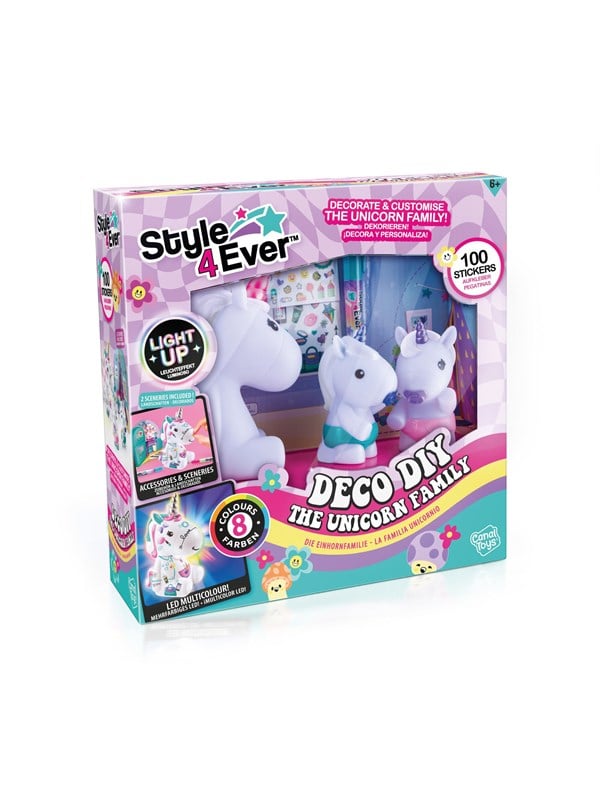 Style 4 Ever DIY Lampe - 13 cm - Kawaii - Unicorn Family