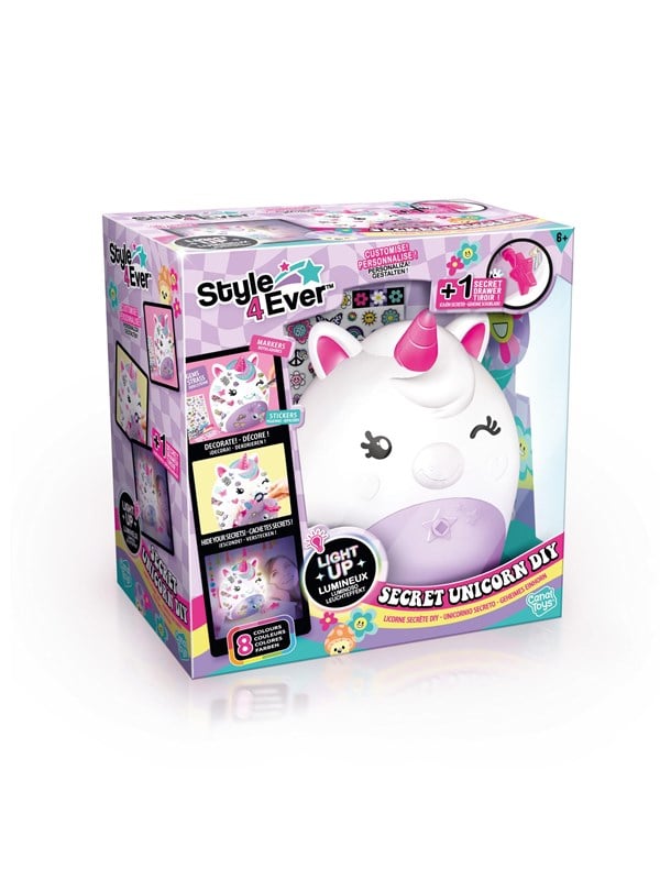 Style 4 Ever DIY Lampe - 22 cm - Kawaii - Secret Unicorn