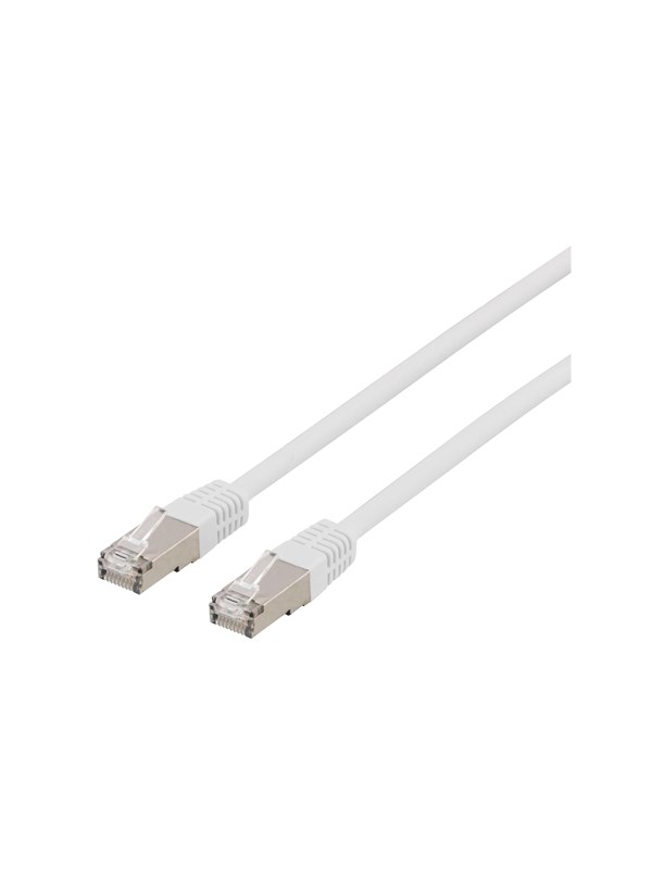 Deltaco patch cable - 2 m - white - Hvid - 2m