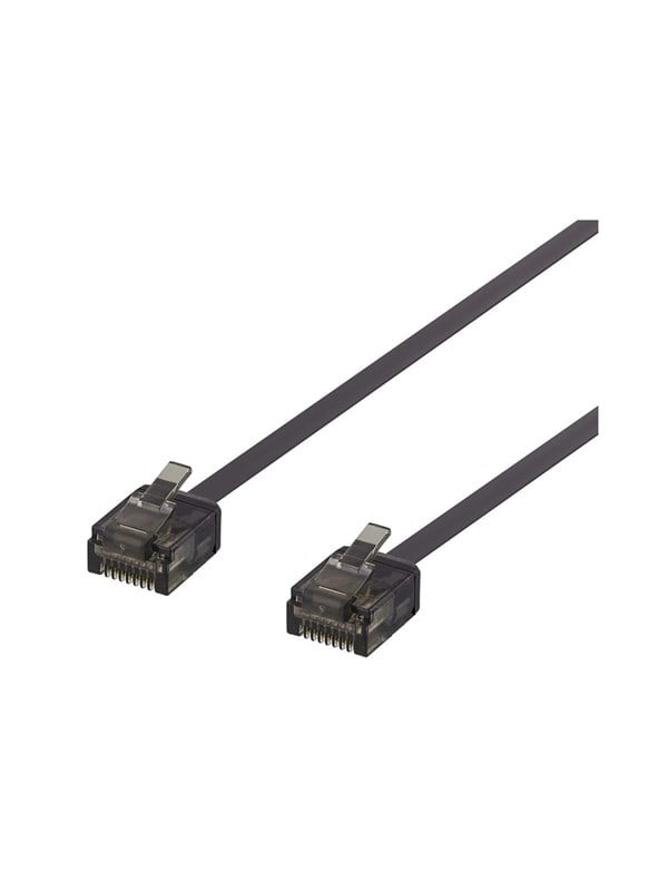 Deltaco patch cable - 3 m - black - Sort - 3m