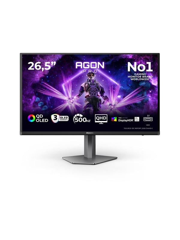 26.5" AOC AGON PRO AG276QKD2 - 2560x1440 (QHD) - 500Hz - QD-OLED billede