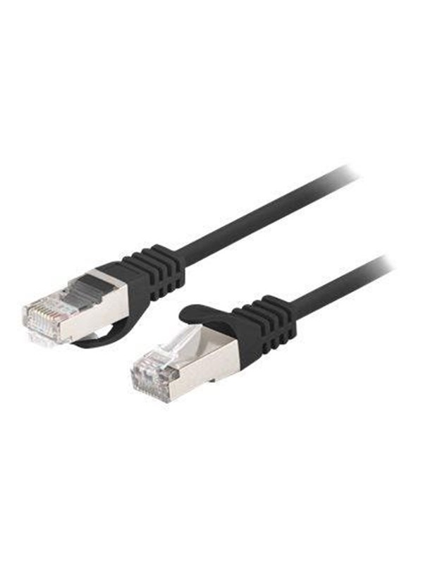 Lanberg patch cable - 25 cm - black RAL 9004 - Sort - 0.25m