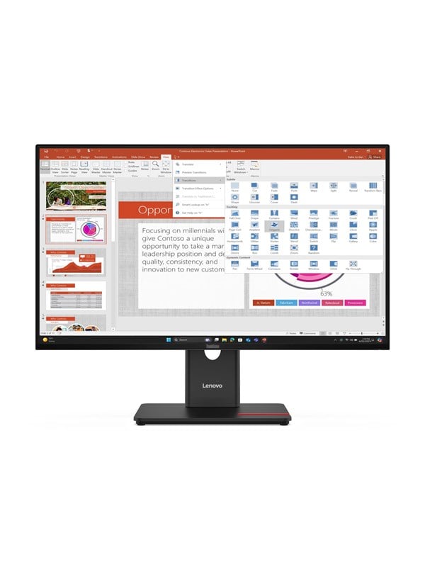 27" Lenovo ThinkVision T27-40 - 1920x1080 - 120Hz IPS - 15W USB-C Power Delivery billede