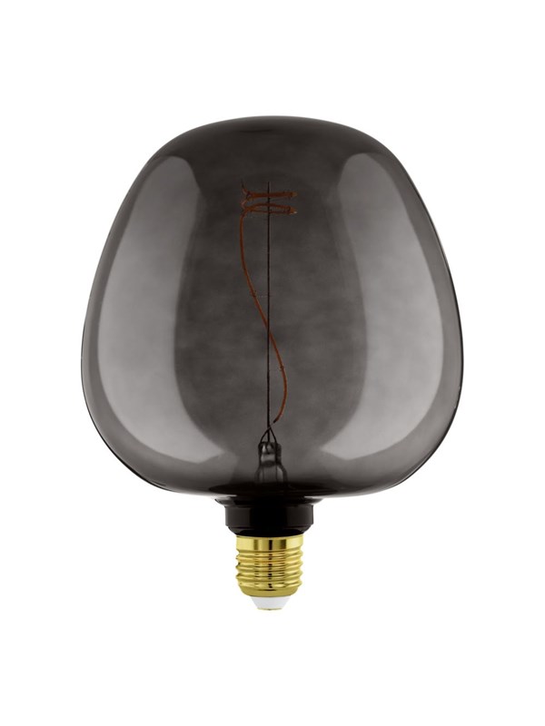 EGLO E27 LED G190 sort dekorationspære med spiral og varmt hvidt lys