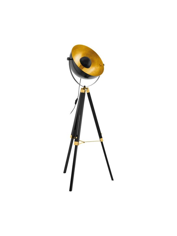 EGLO COVALEDA GULV H1640 SORT/GULD billede