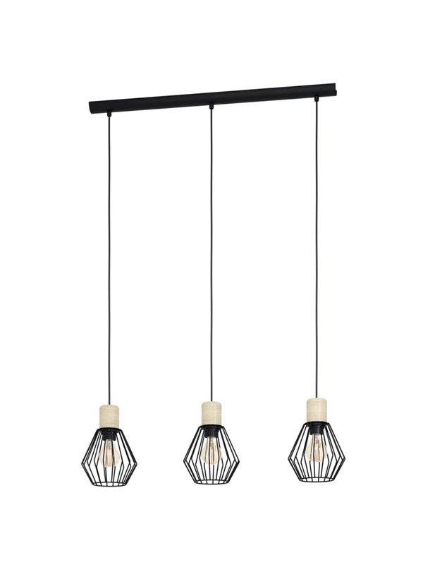 EGLO PALMORLA LANGBORD 3XE27 L760 SORT/EG