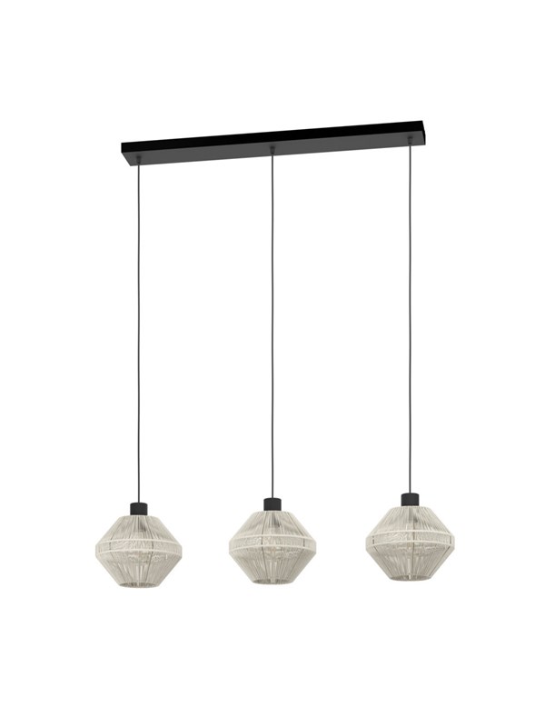 EGLO MIDSUMER LANGBORD L920 3XE27 SORT/CREME
