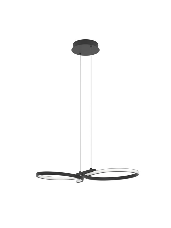 EGLO SERPINS PENDEL L660 SORT/HVID