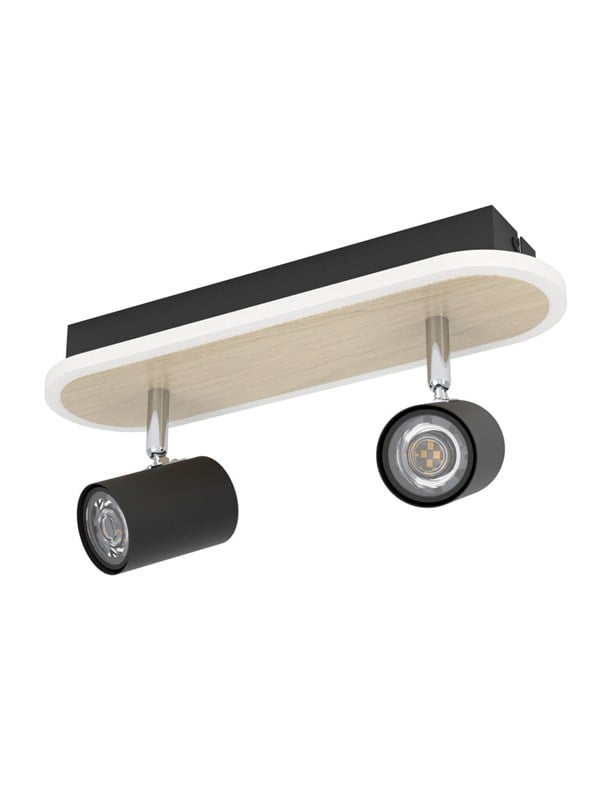 EGLO RIMBOCCHI SPOTSKINNE L340 12W 1500LM TRÆ/SORT billede