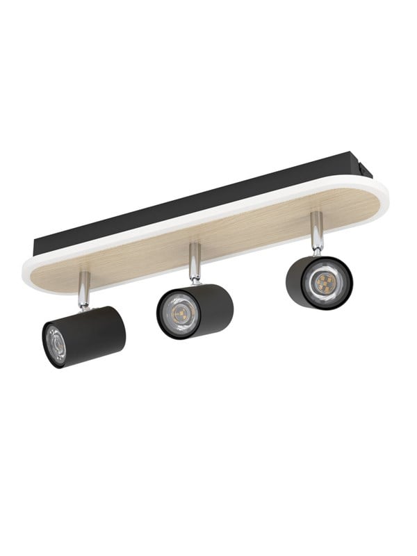 EGLO RIMBOCCHI SPOTSKINNE L460 20W 2500LM TRÆ/SORT billede