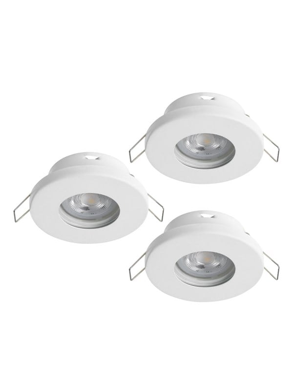 EGLO FAVAZZINA INDBYG. SÆT KIP Ø88 GU10 3X4,9W 3X400LM IP44 HVID