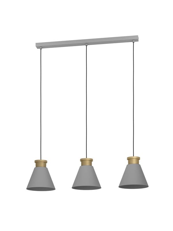 EGLO TWICKEN LANGBORD 3L E27 GRÅ/GULD
