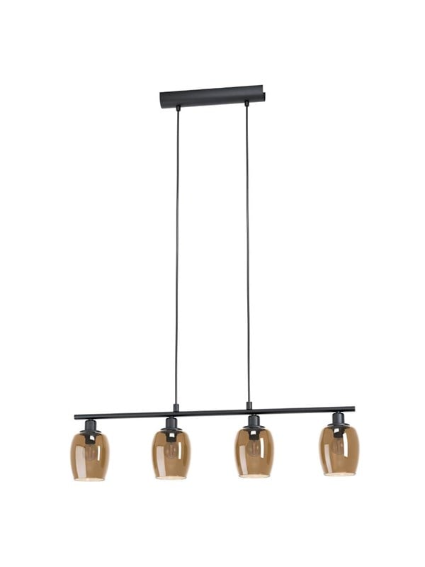 EGLO ZABALEA LANGBORD 4XE14 L785 SORT/AMBER