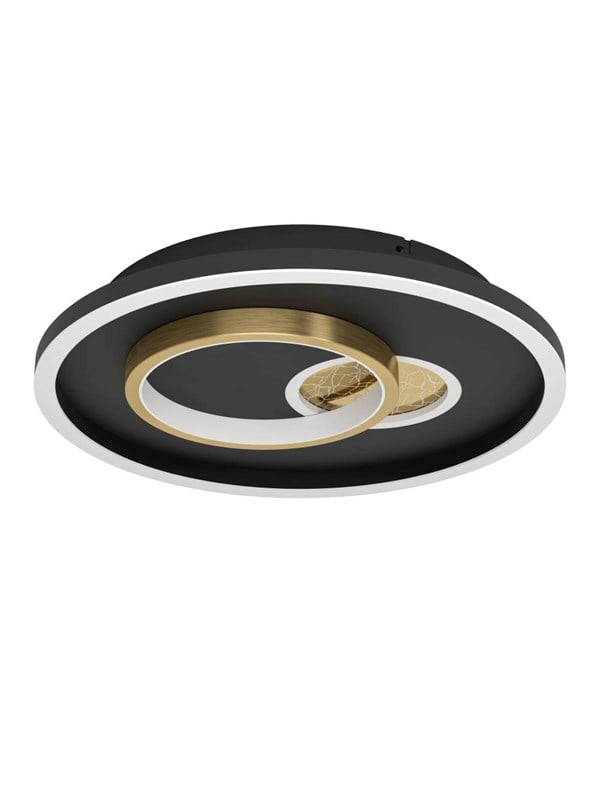 EGLO TIRIOLO LOFT Ø380 1800LM 4000K SORT/GULD