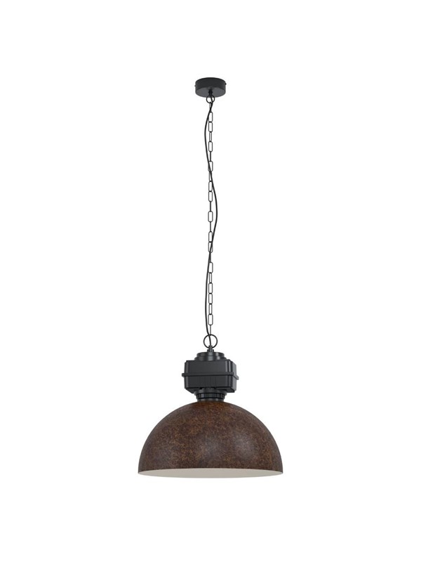 EGLO ROCKINGHAM PENDEL E27 RUSTBRUN/SORT