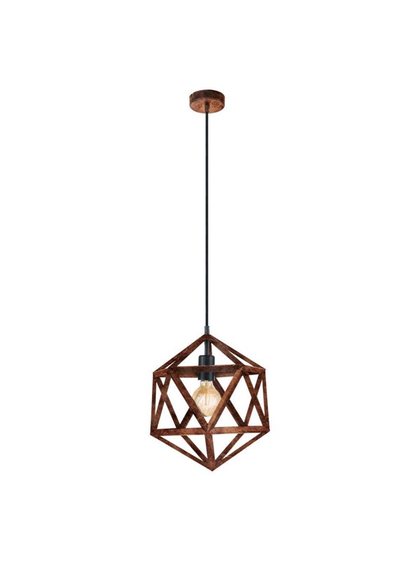 EGLO EMBLETON PENDEL E27 Ø305 ANTIK KOBBER