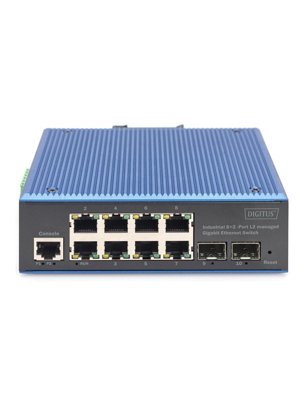 DELOCK DN-651156 - Industriel 8+2 port L2 managed Gigabit switch DELOCK DN-651156 - Industriel 8+2 port L2 managed Gigabit switch