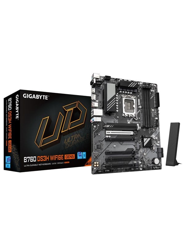 Bundkort ATX - Gigabyte B760 DS3H WiFi 6E Gen5, LGA1700, DDR5