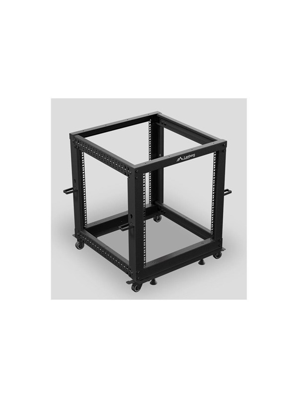 Serverrack gulvmodel 12U - Lanberg, åben ramme, sort